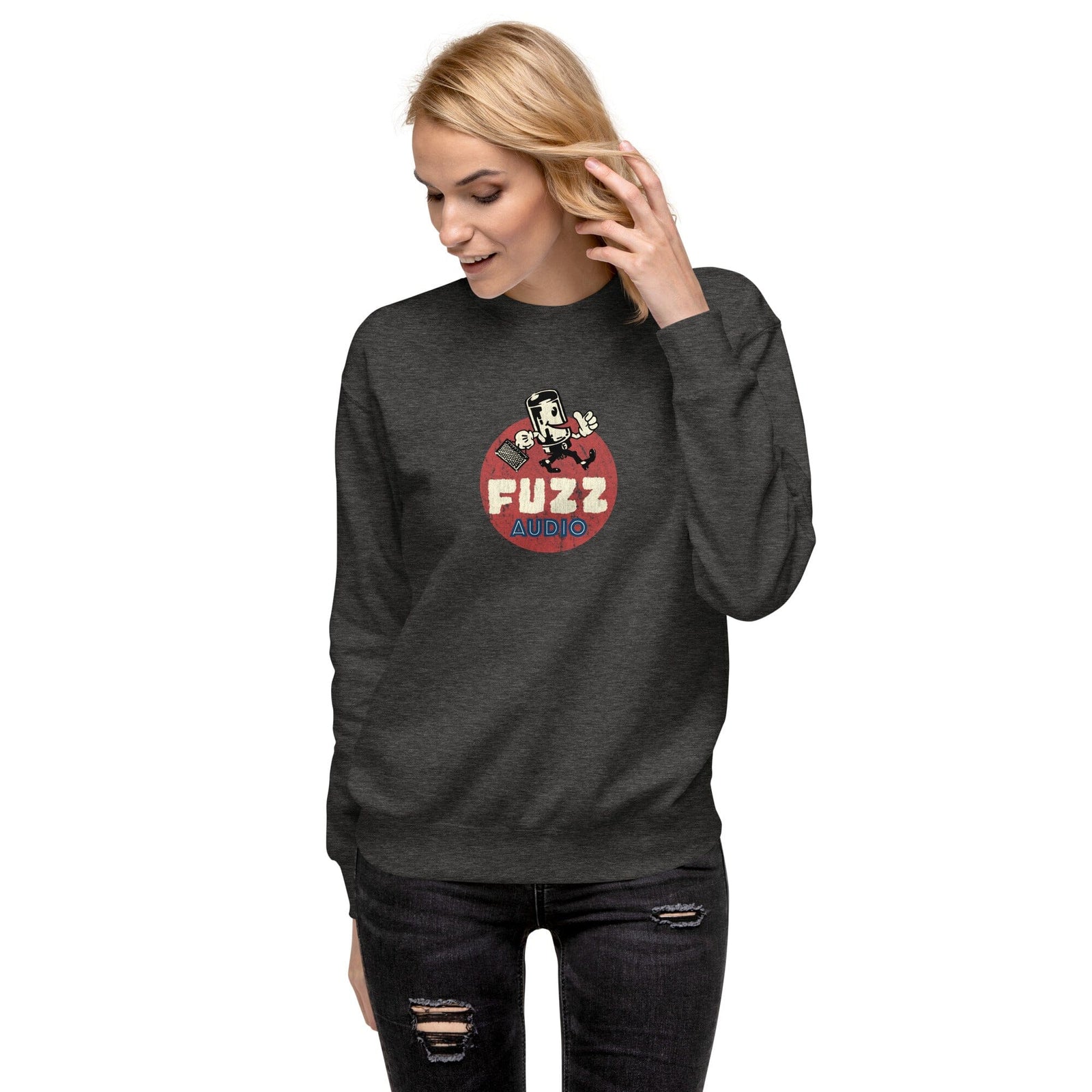 Fuzz Audio Premium Unisex Sweatshirt Fuzz Audio Charcoal Heather S