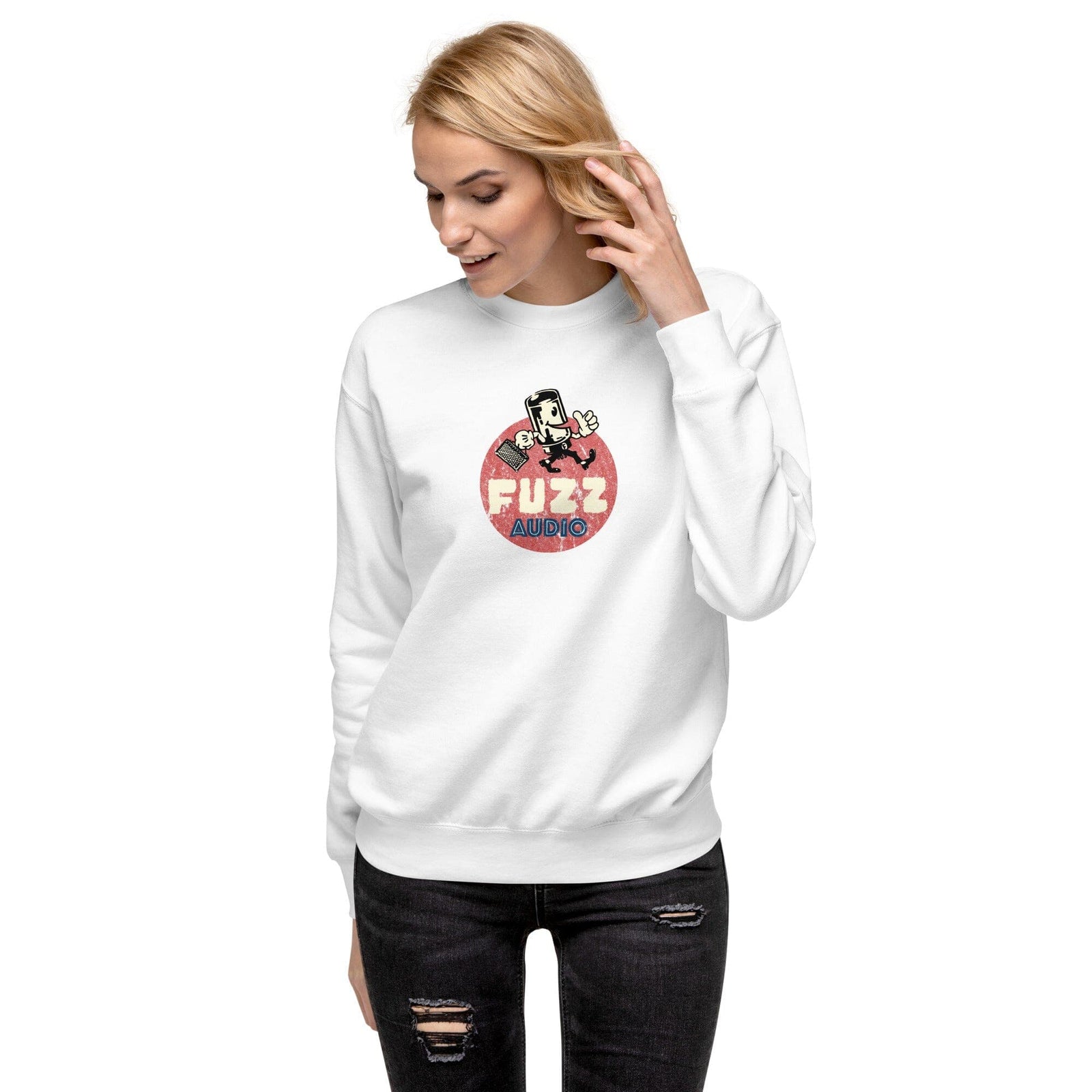 Fuzz Audio Premium Unisex Sweatshirt Fuzz Audio White S