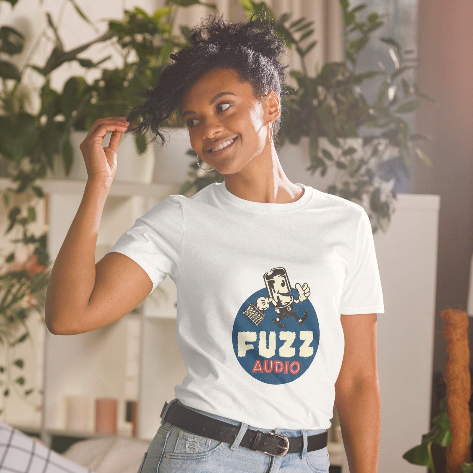 Fuzz Audio Shirt - Blue Apparel Fuzz Audio White S