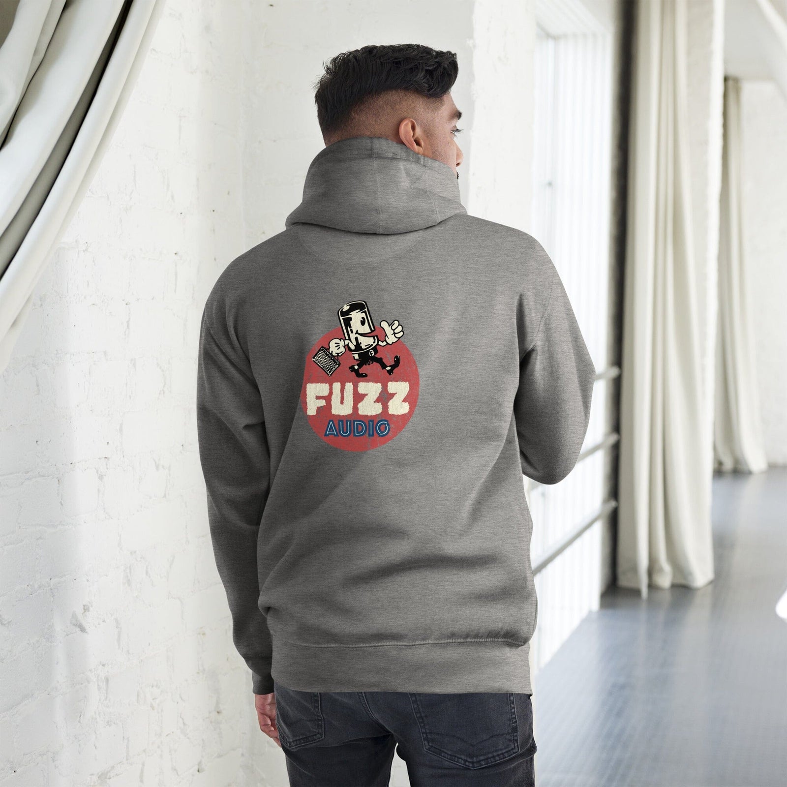 Fuzz Audio Unisex Hoodie - Back Logo Fuzz Audio Carbon Grey S