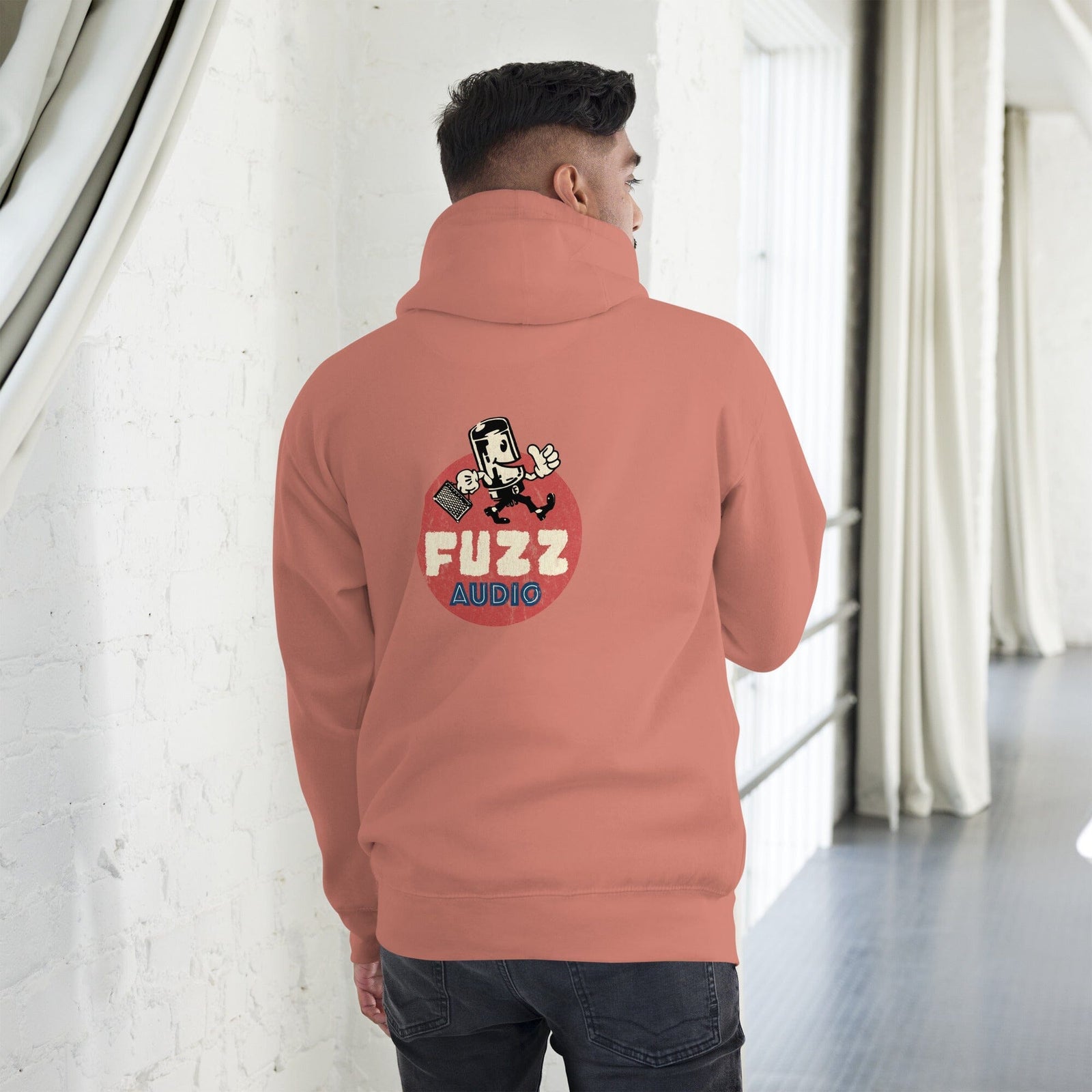 Fuzz Audio Unisex Hoodie - Back Logo Fuzz Audio Dusty Rose S