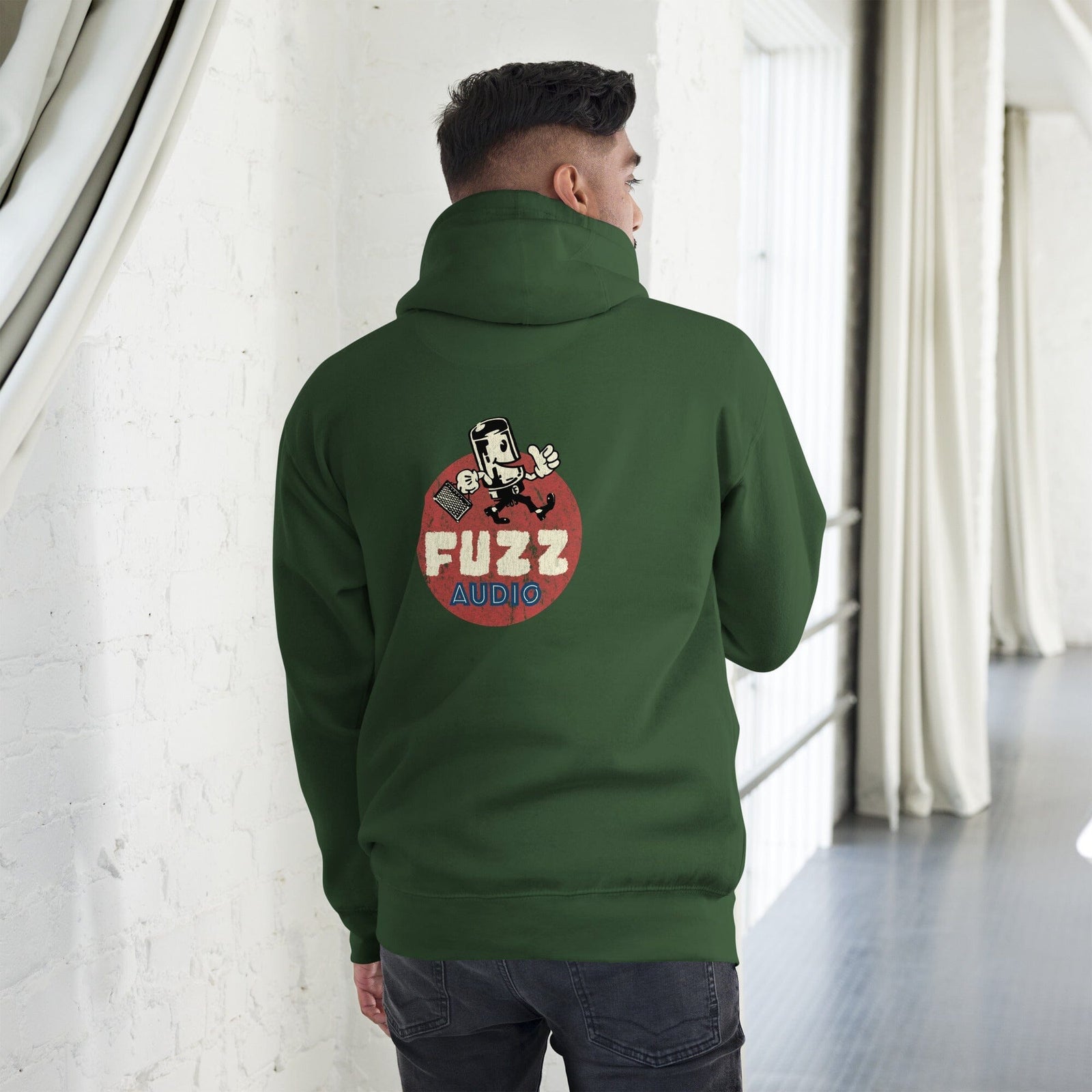 Fuzz Audio Unisex Hoodie - Back Logo Fuzz Audio Forest Green S