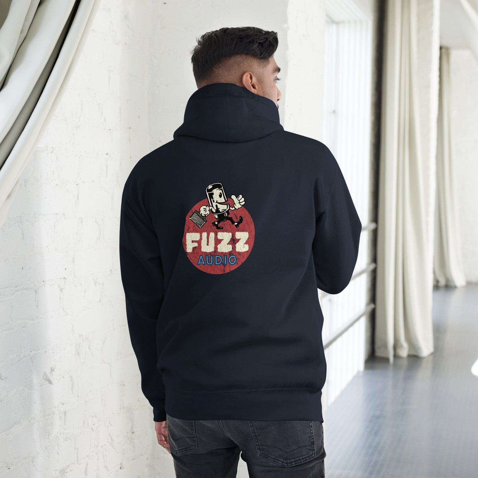 Fuzz Audio Unisex Hoodie - Back Logo Fuzz Audio Navy Blazer S