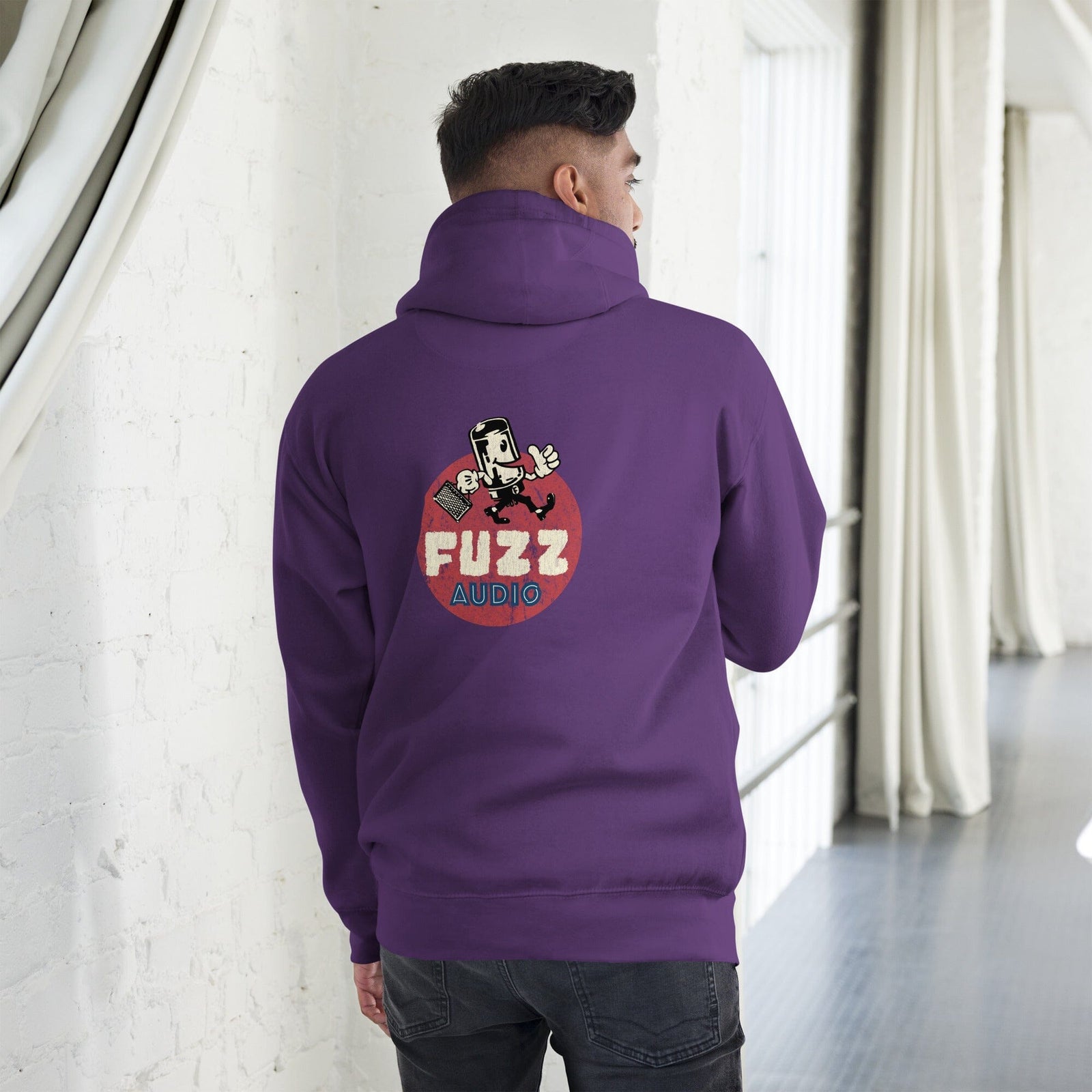 Fuzz Audio Unisex Hoodie - Back Logo Fuzz Audio Purple S
