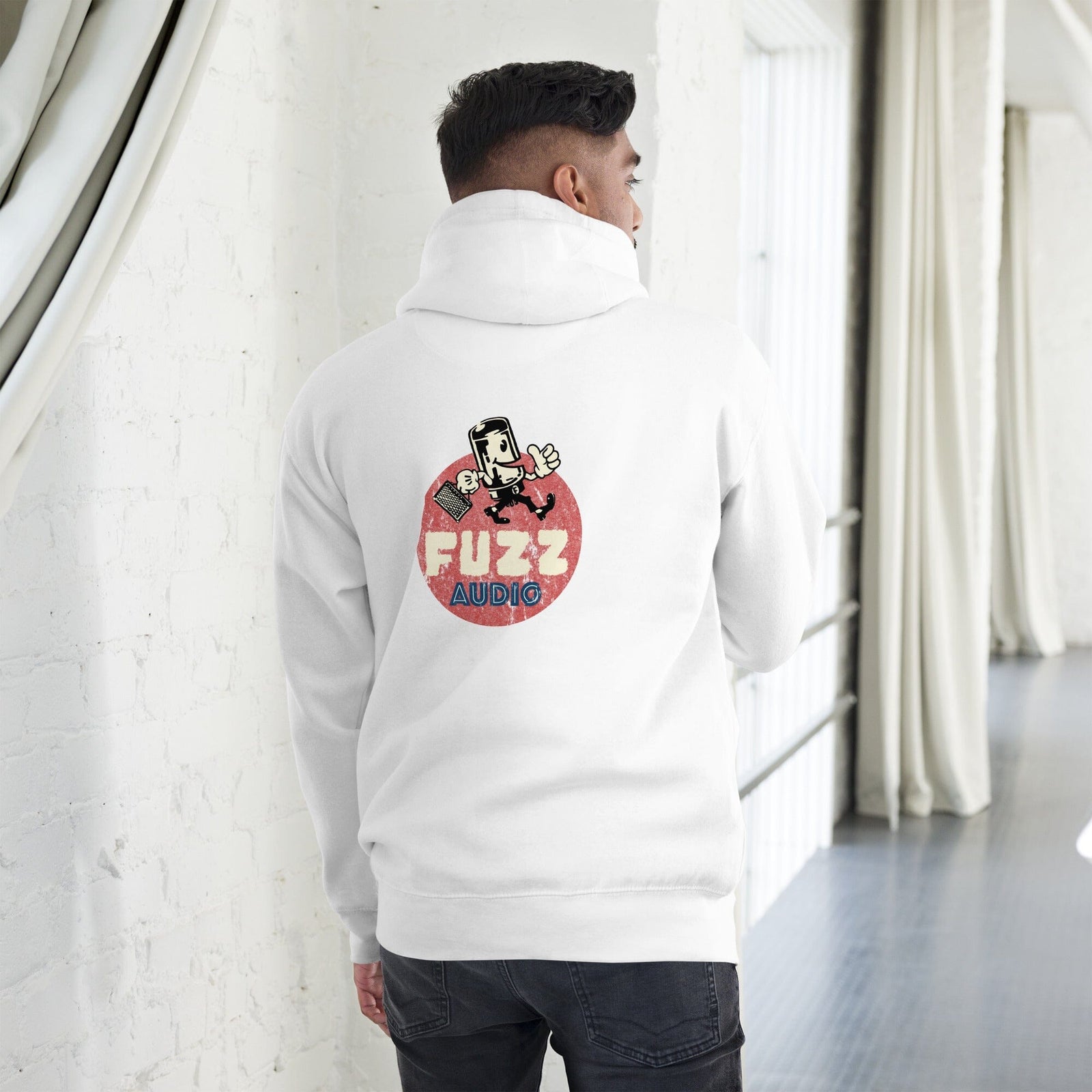 Fuzz Audio Unisex Hoodie - Back Logo Fuzz Audio White S