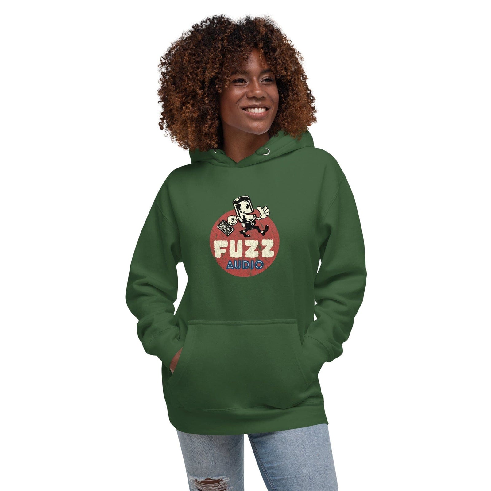 Fuzz Audio Unisex Hoodie - Front Logo Fuzz Audio Forest Green S