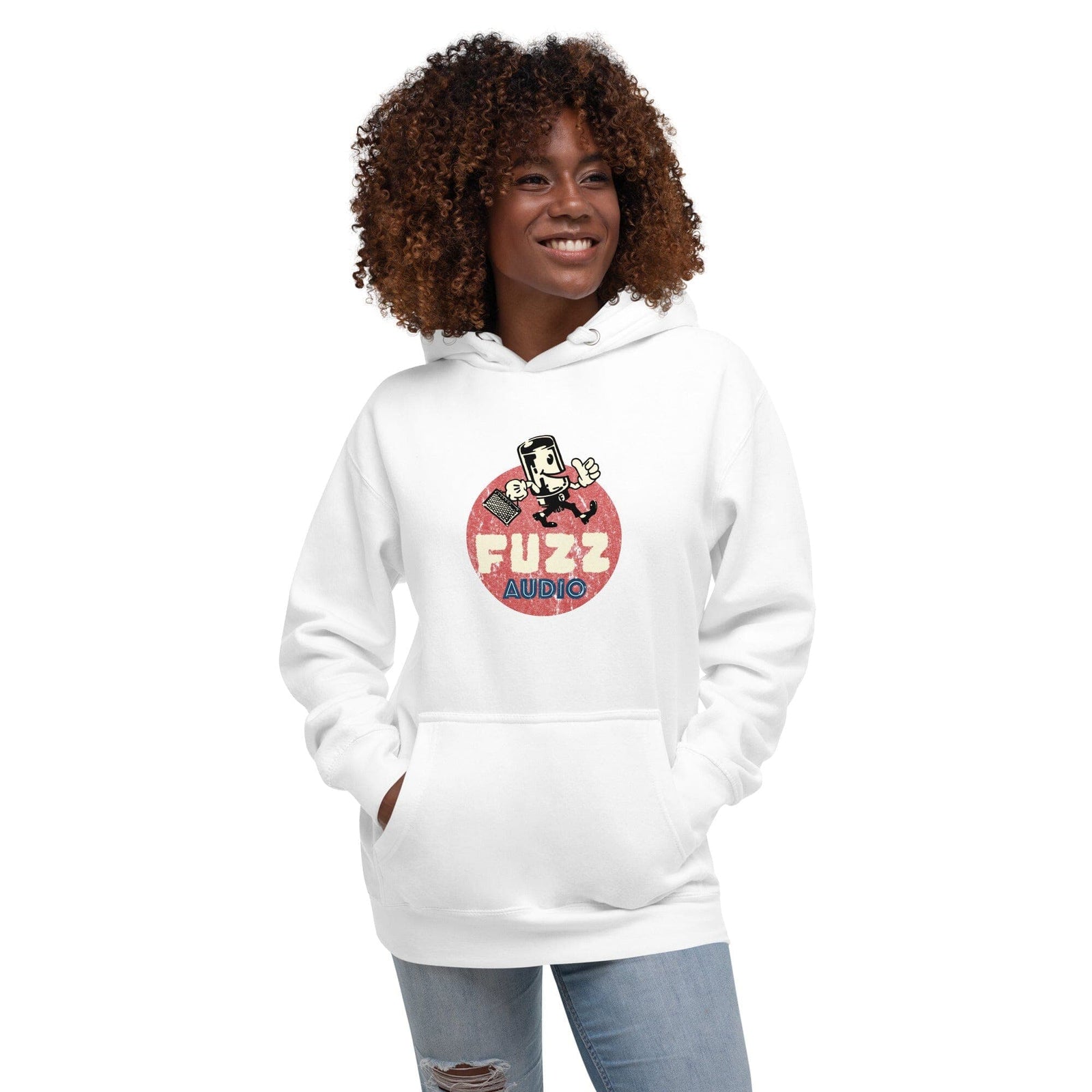 Fuzz Audio Unisex Hoodie - Front Logo Fuzz Audio White S
