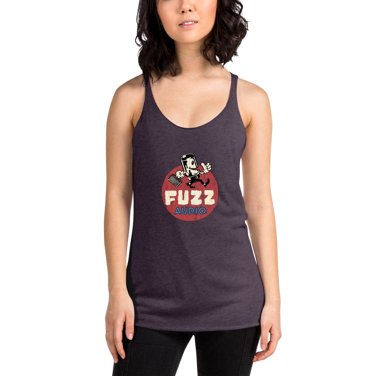 Women's Racerback Tank Fuzz Audio Vintage Purple XS