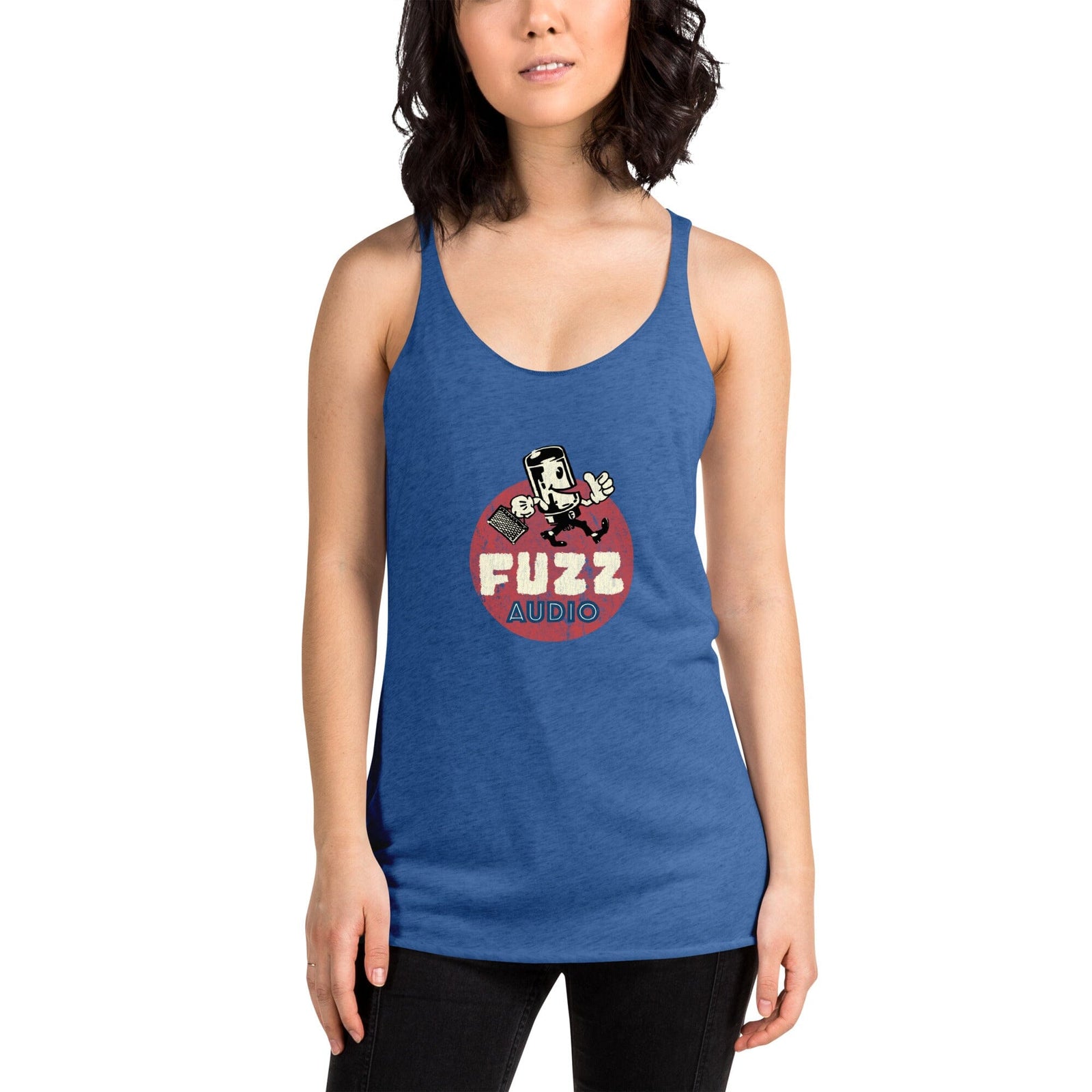Women's Racerback Tank Fuzz Audio Vintage Royal XS
