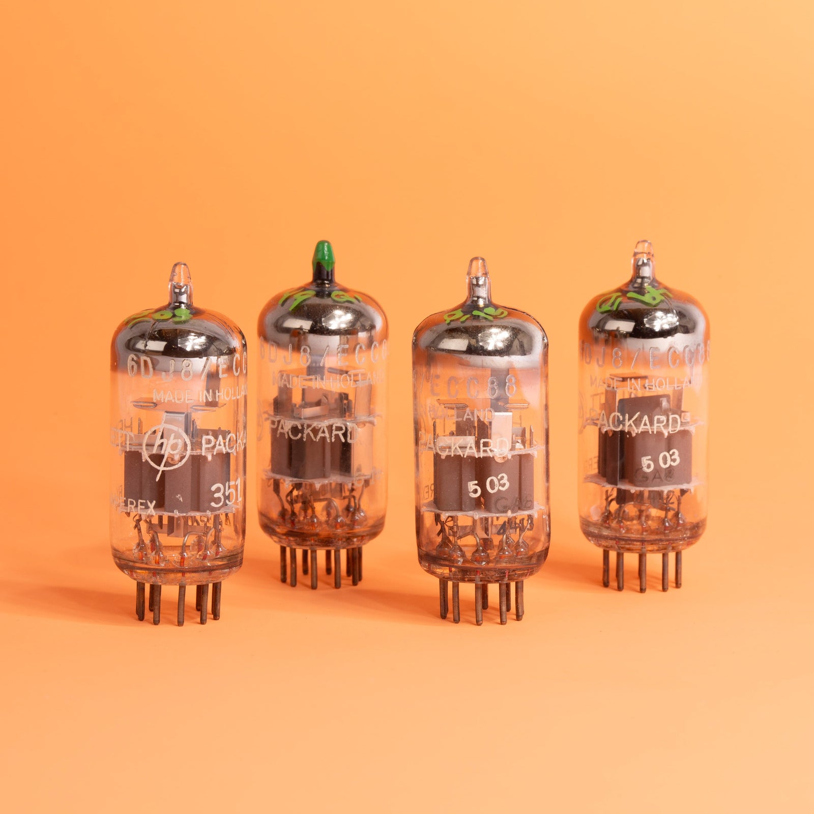 Amperex 6DJ8/ECC88 Matched Quad - ANOS 