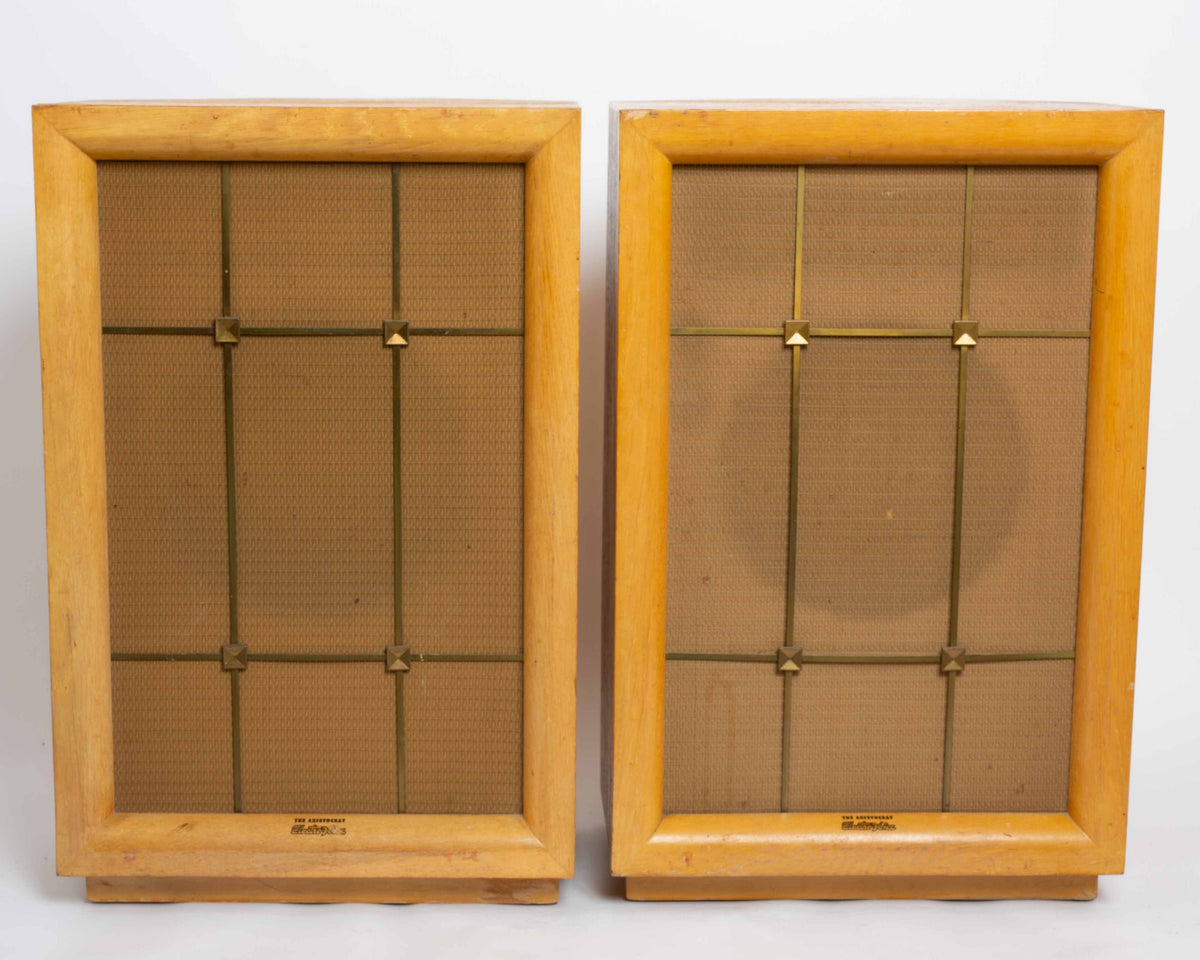 Electro-Voice Aristocrat 3-Way Speakers in Rare White Oak - Restored 