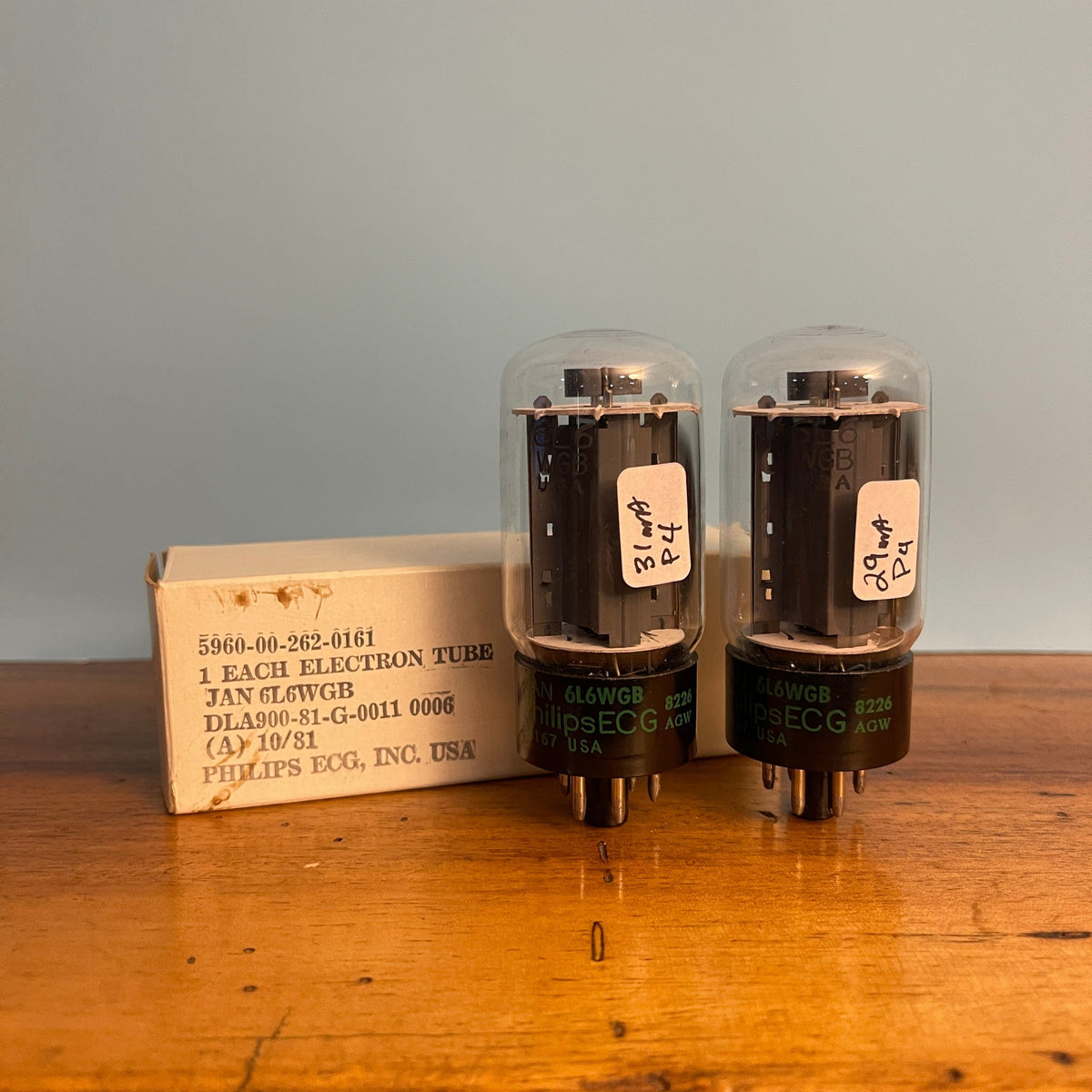 Phillips 6L6WBG/5881 Matched Pair NOS NIB