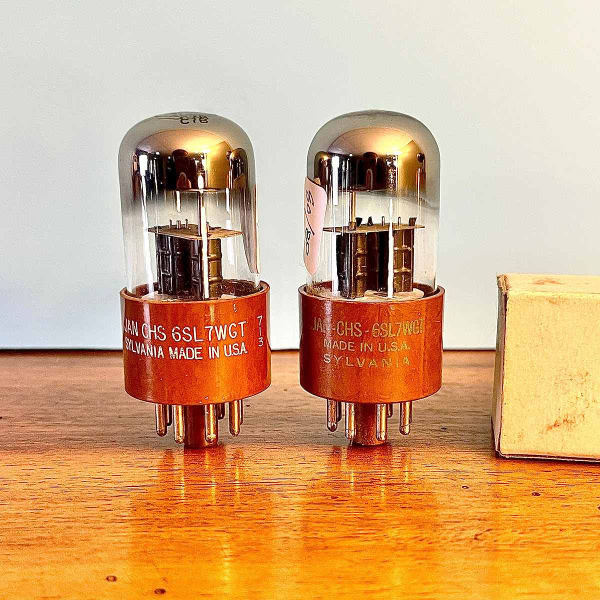 Sylvania JAN CHS 6SL7WGT Brown Base Vacuum Tubes | Fuzz Audio