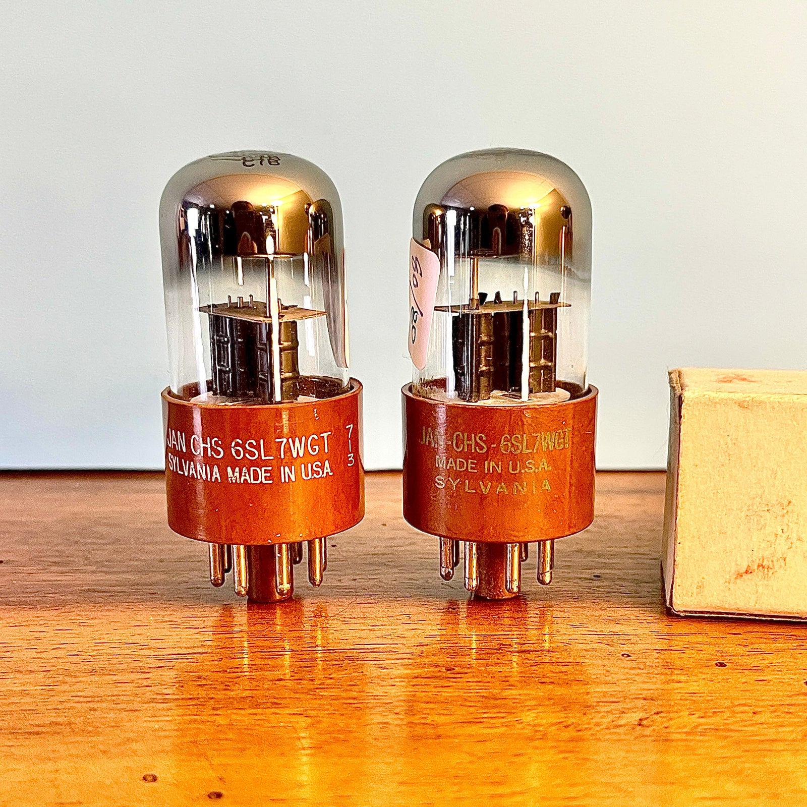 Sylvania JAN CHS 6SL7WGT Brown Base Vacuum Tubes | Fuzz Audio