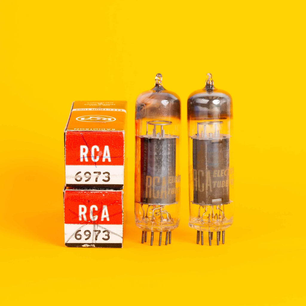 RCA 6973 Black Plate Matched Pair NOS Pair #1 | Fuzz Audio Vintage