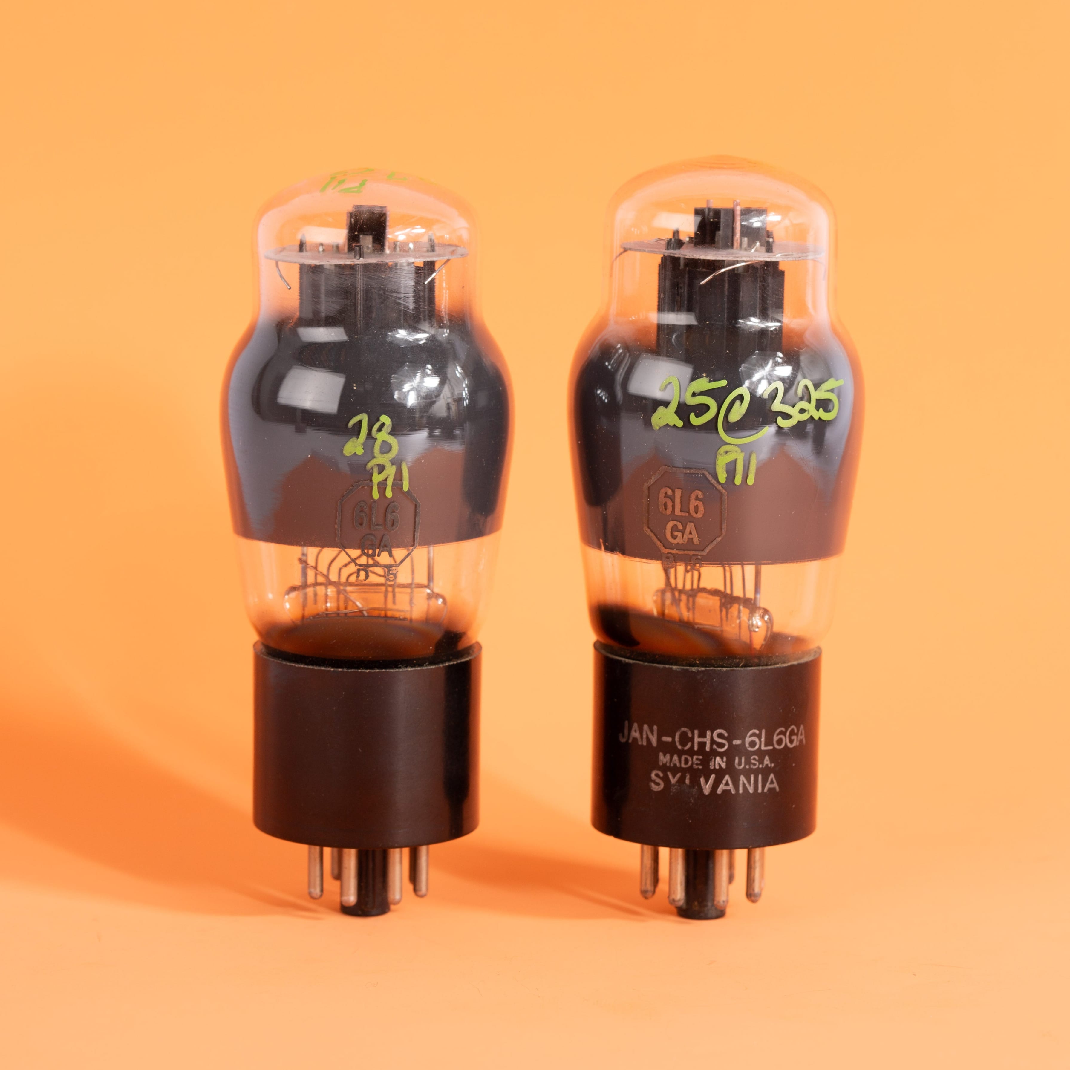 Sylvania 6L6GA (4 Pairs Available) | Vintage NOS Vacuum Tubes