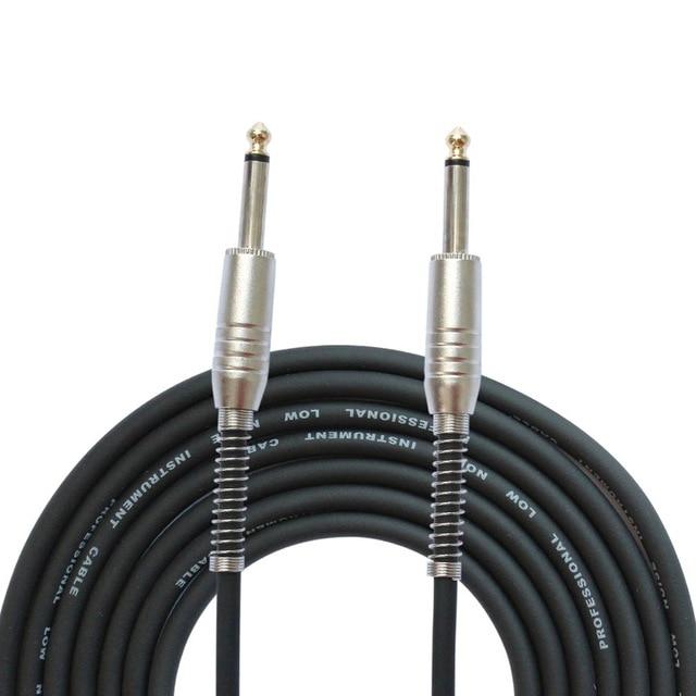 FFLGW-24 Mono Jack Guitar Cable Audio Male to Male Cable Wire Cord Rubber Copper 6.35mm 1/4 Inch Straight Plug for Electric Instruments Guitar Accessories Fuzz Audio Black United States 