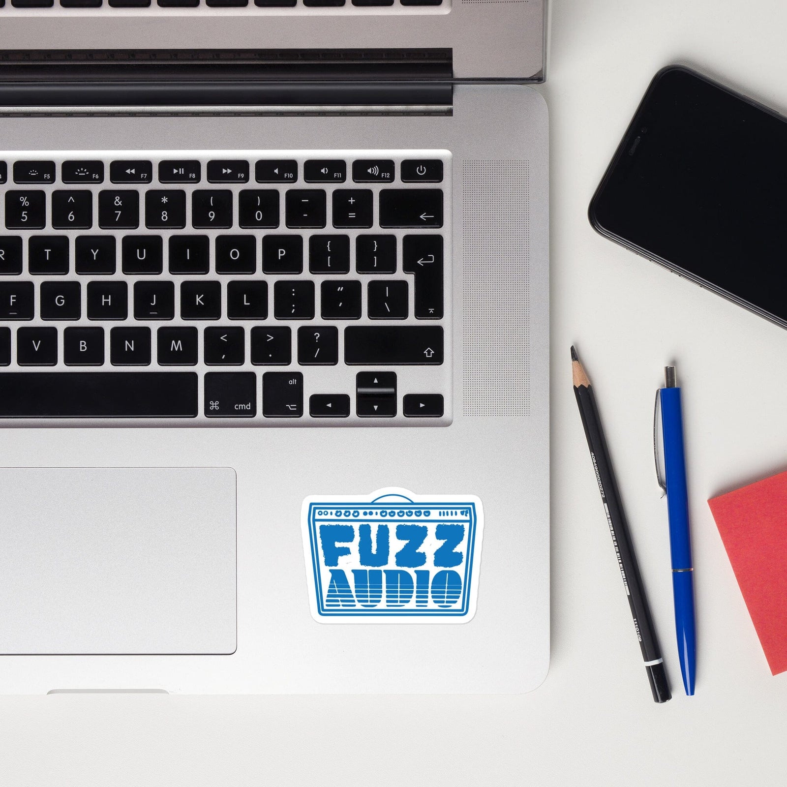 Fuzz Amp Sticker Blue Decorative Stickers Fuzz Audio 3″×3″ 