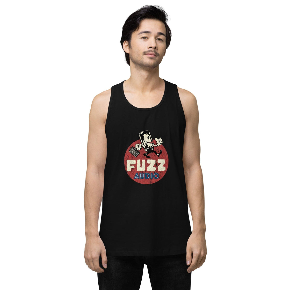 Fuzz Audio Mens Premium Tank Top Fuzz Audio Black S 