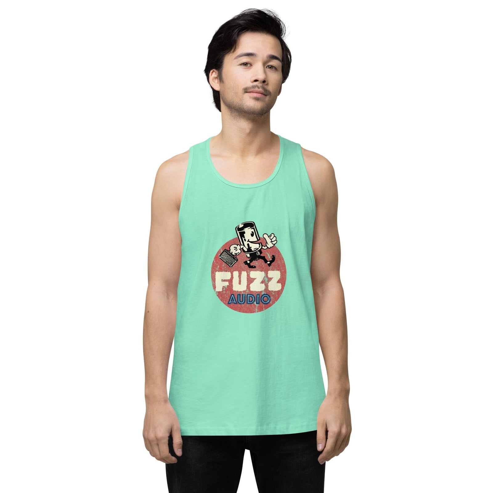 Fuzz Audio Mens Premium Tank Top Fuzz Audio Mint S 