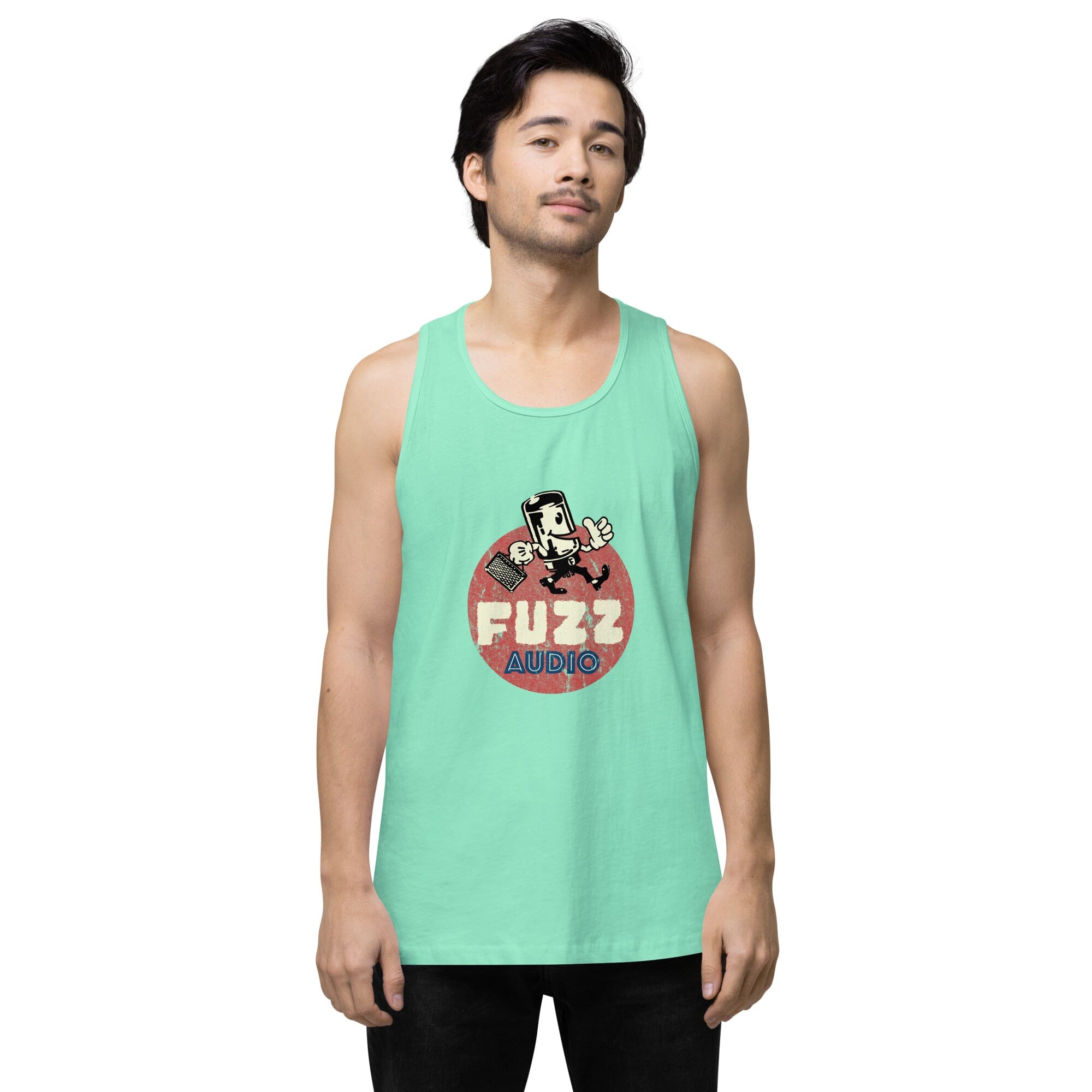 Fuzz Audio Mens Premium Tank Top Fuzz Audio Mint S 