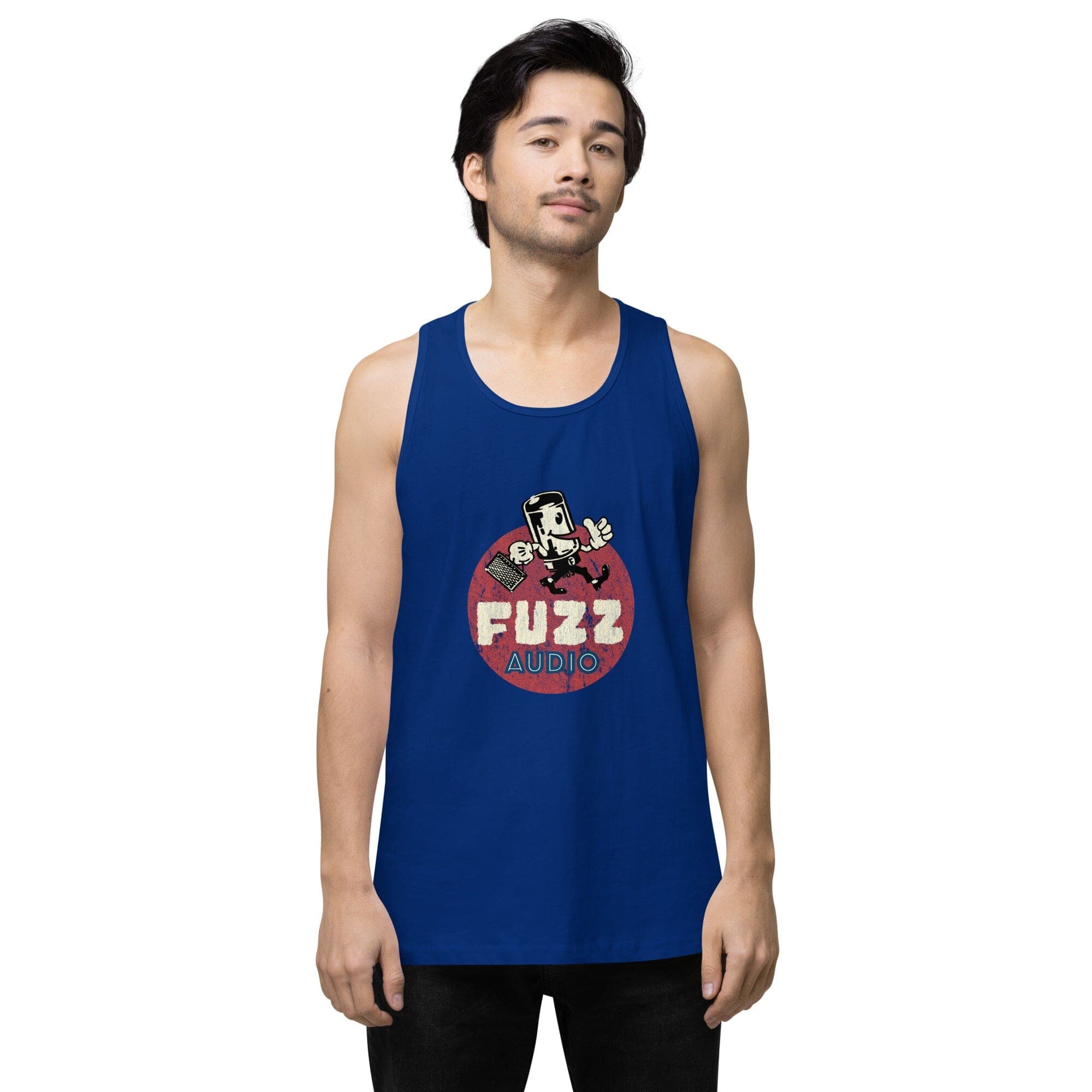 Fuzz Audio Mens Premium Tank Top Fuzz Audio Team Royal S 