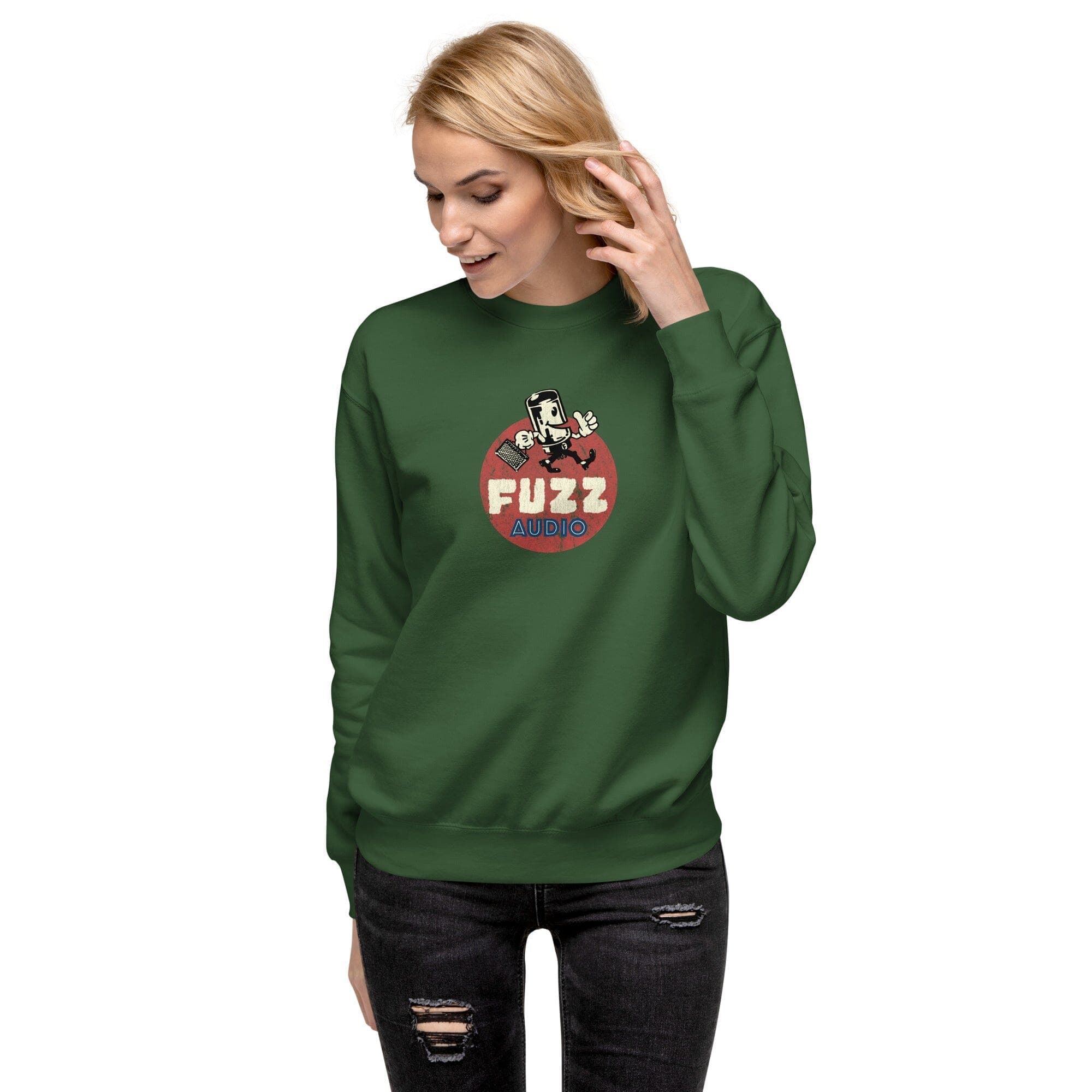 Fuzz Audio Premium Unisex Sweatshirt Fuzz Audio Forest Green S 