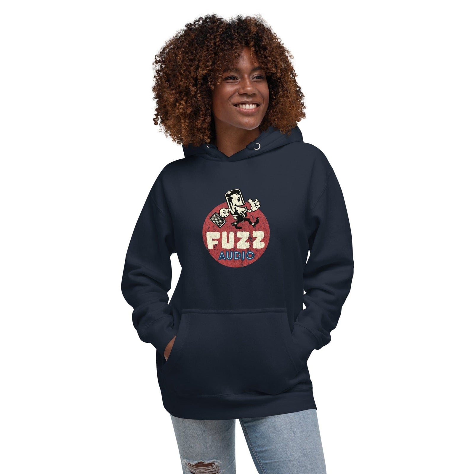 Fuzz Audio Unisex Hoodie - Front Logo Fuzz Audio Navy Blazer S 