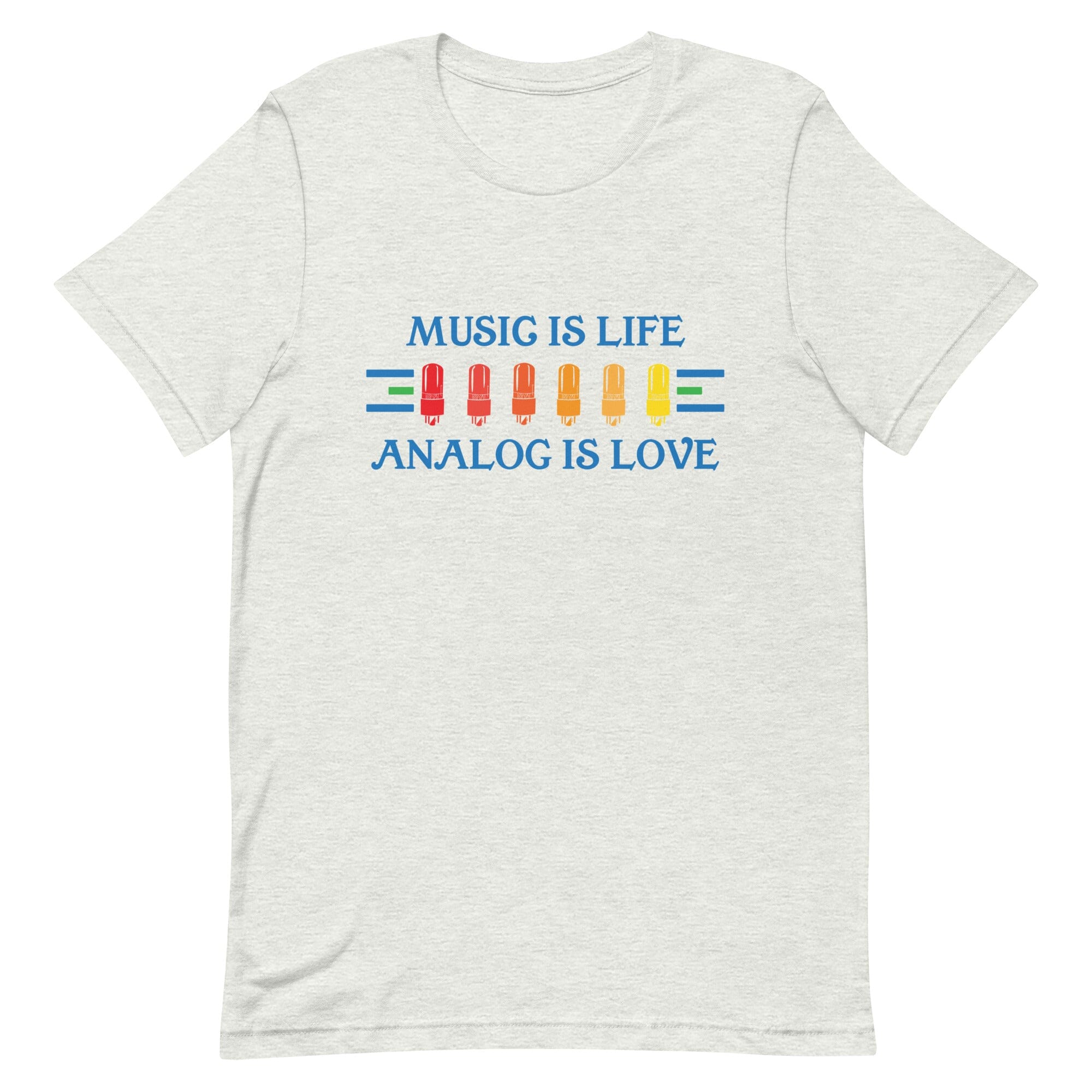 Music is Life, Analog is Love Shirt Apparel Fuzz Audio Ash S 