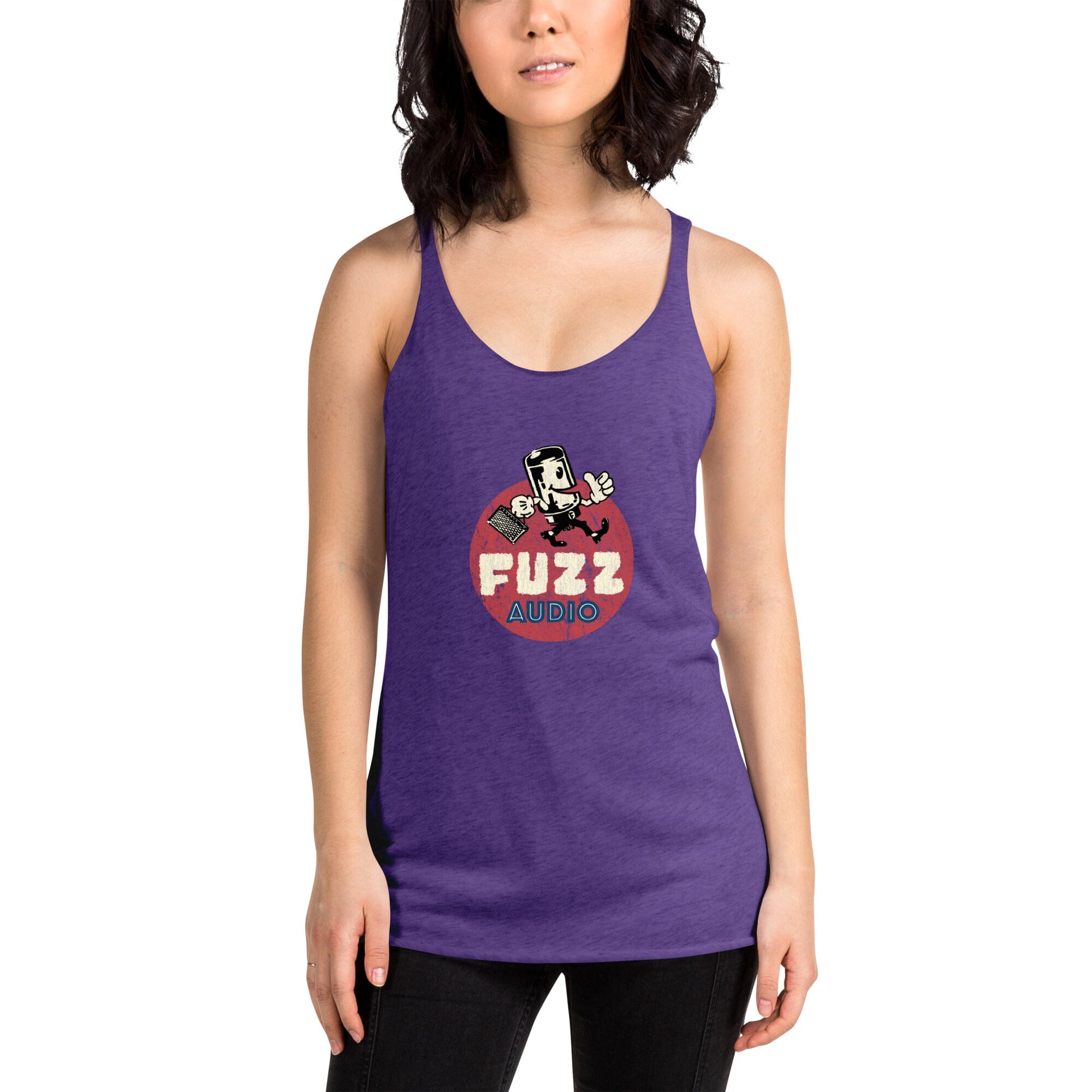 Women's Racerback Tank Fuzz Audio Purple Rush XS 