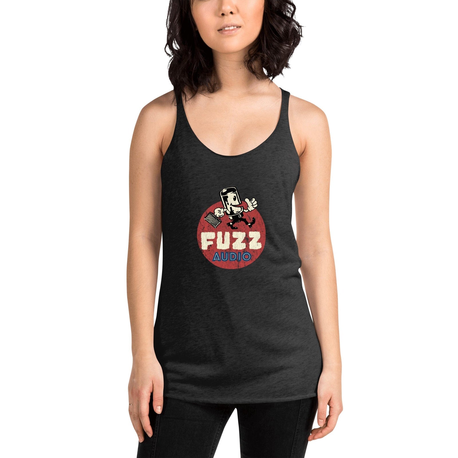 Women's Racerback Tank Fuzz Audio Vintage Black XS 